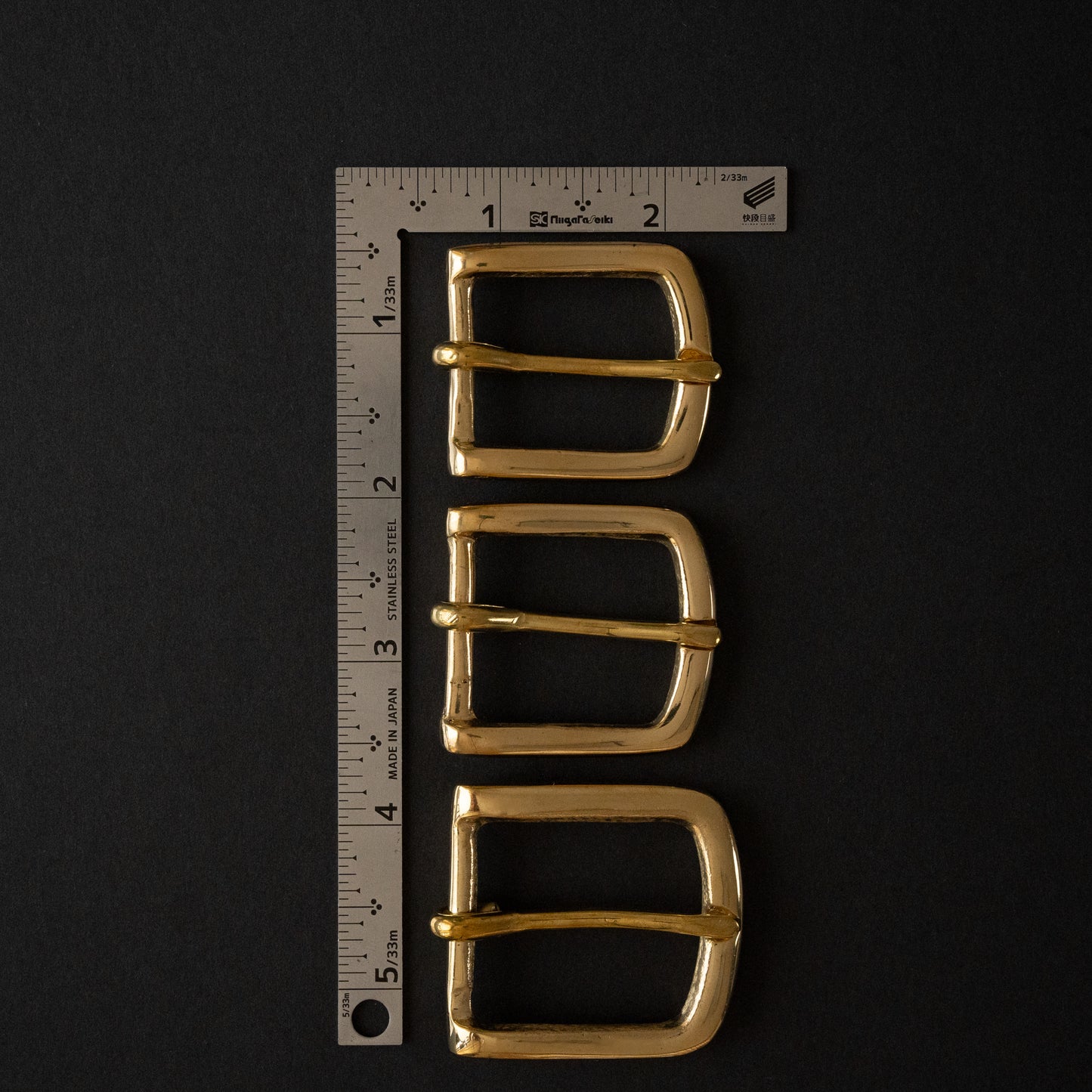 Belt Buckle B3: Solids Cast Brass
