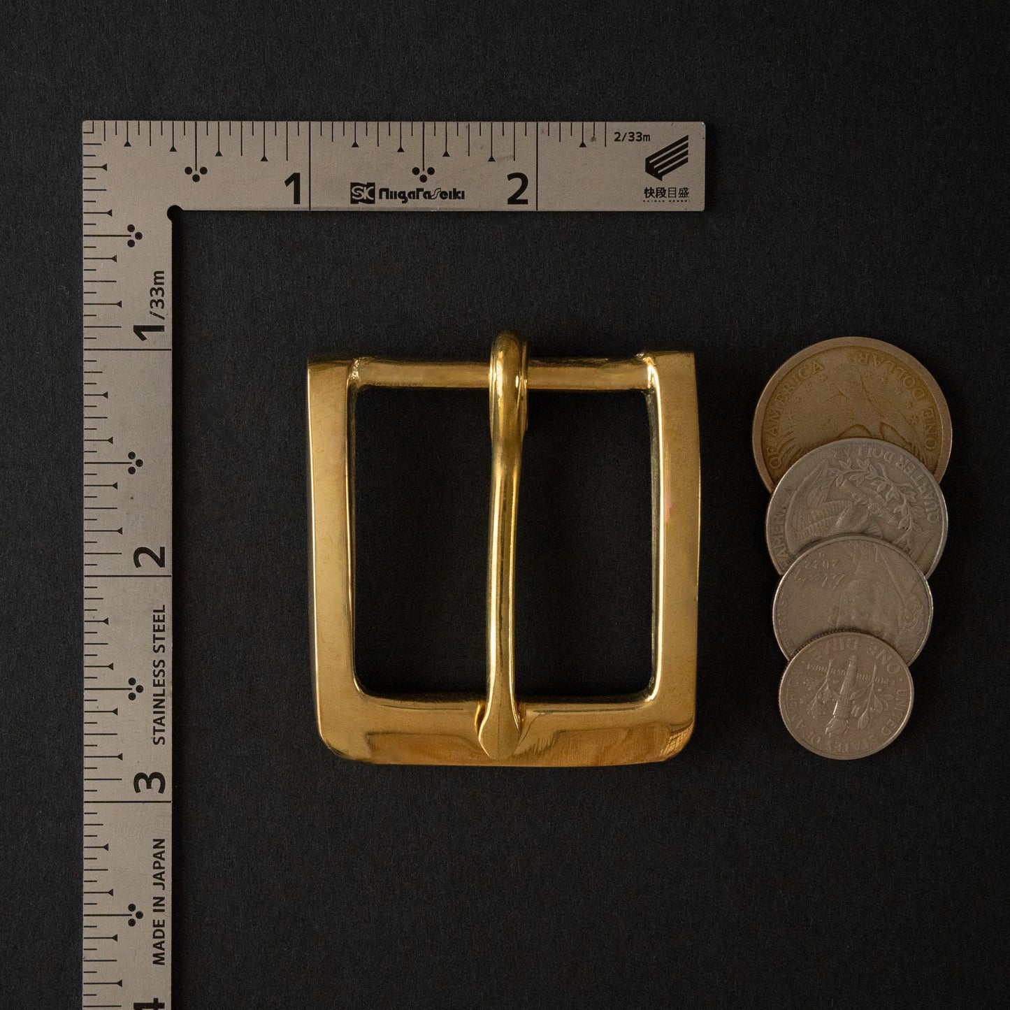 Belt Buckle B2: Solids Cast Brass