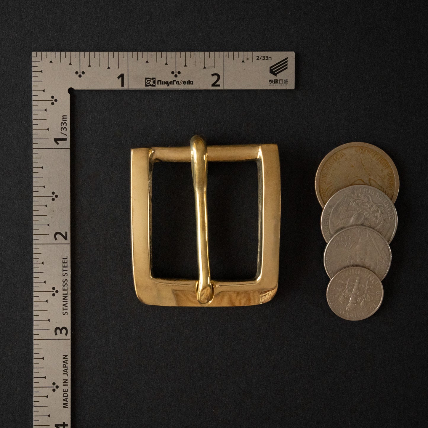 Belt Buckle B2: Solids Cast Brass