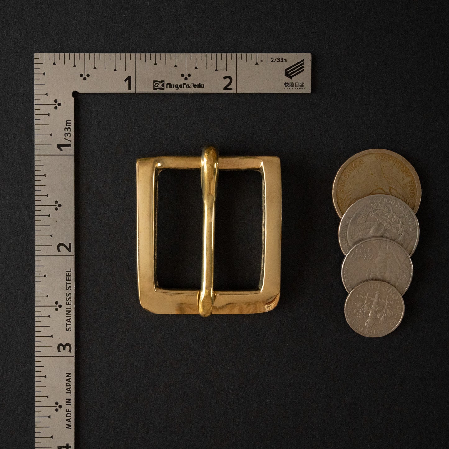 Belt Buckle B2: Solids Cast Brass