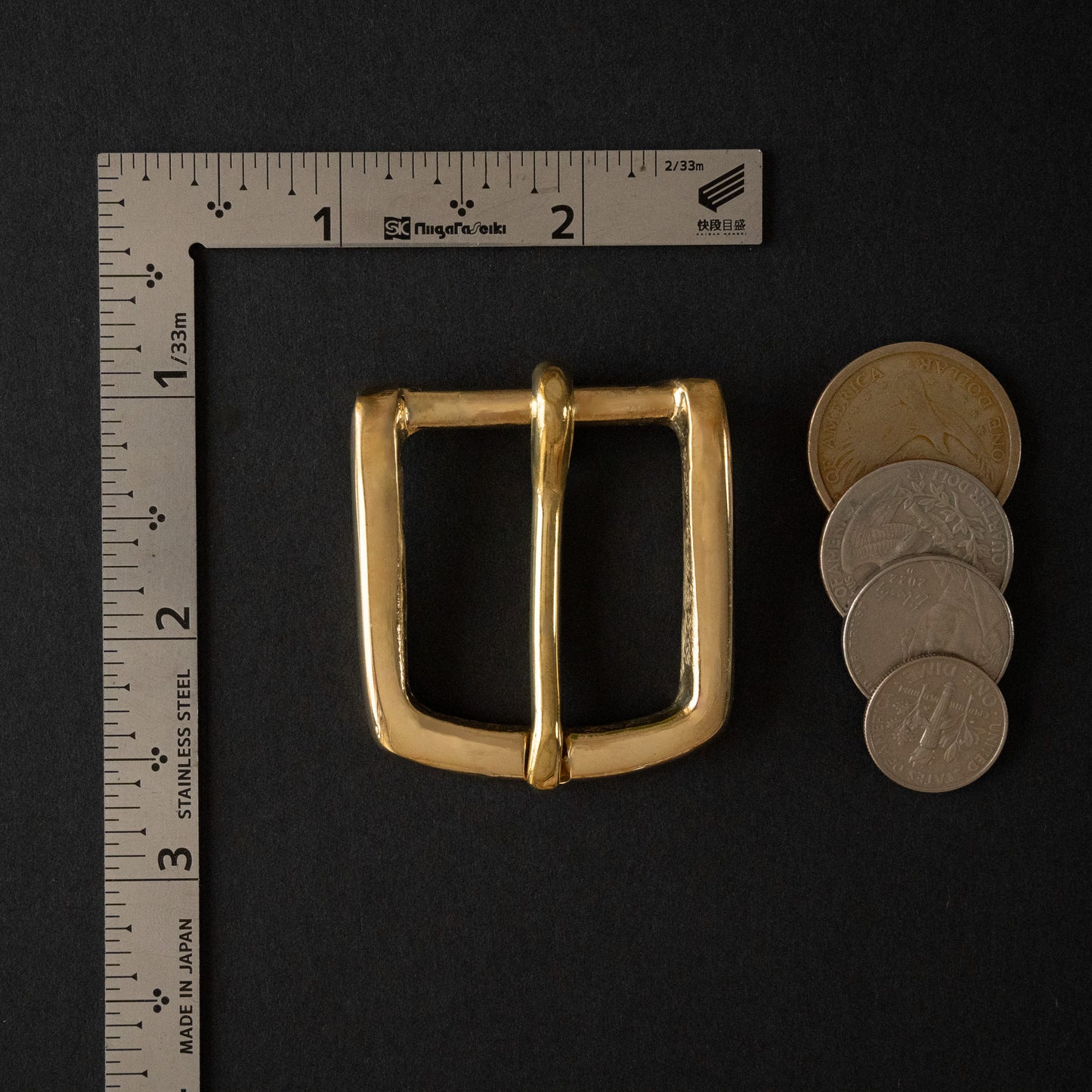 Belt Buckle B3: Solids Cast Brass