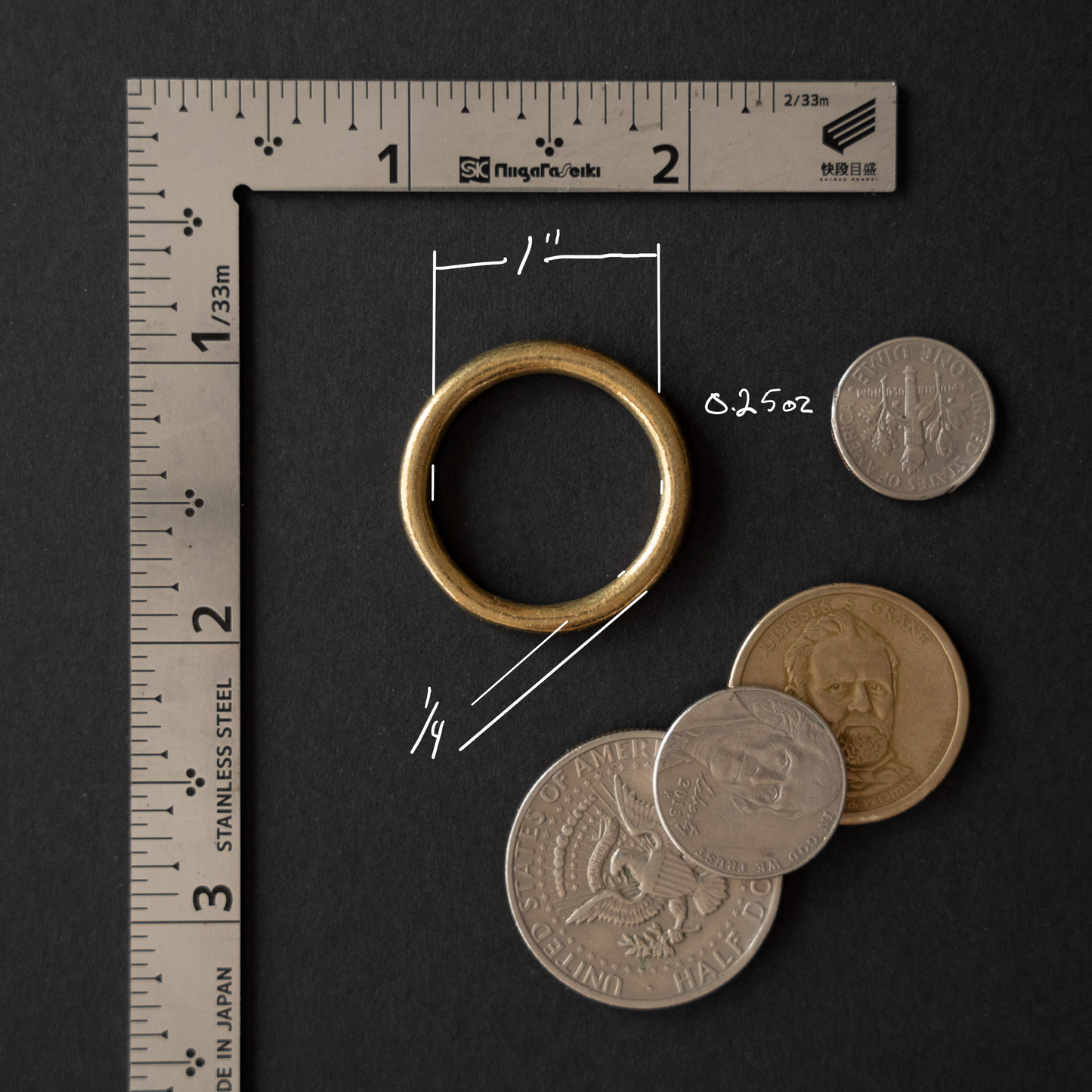 Solid Brass Ring: Cast