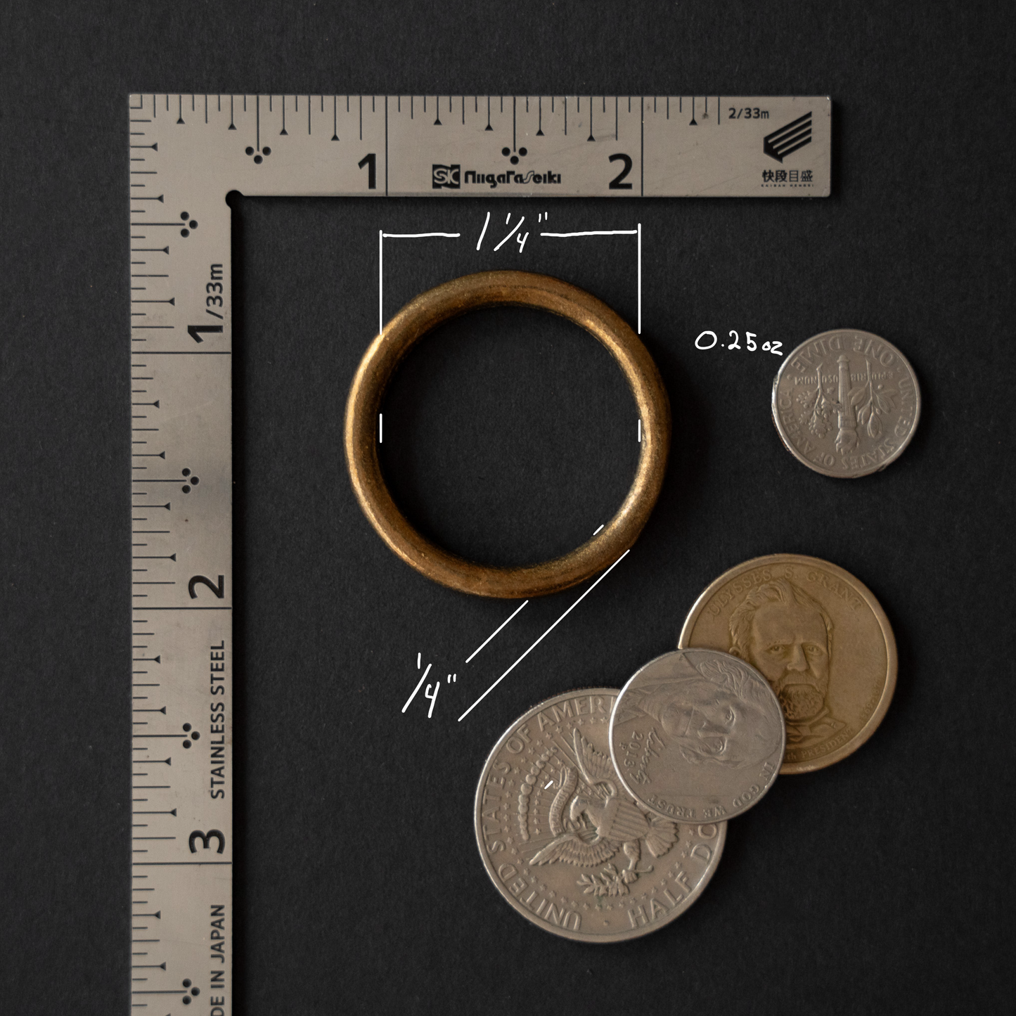 Solid Brass Ring: Cast