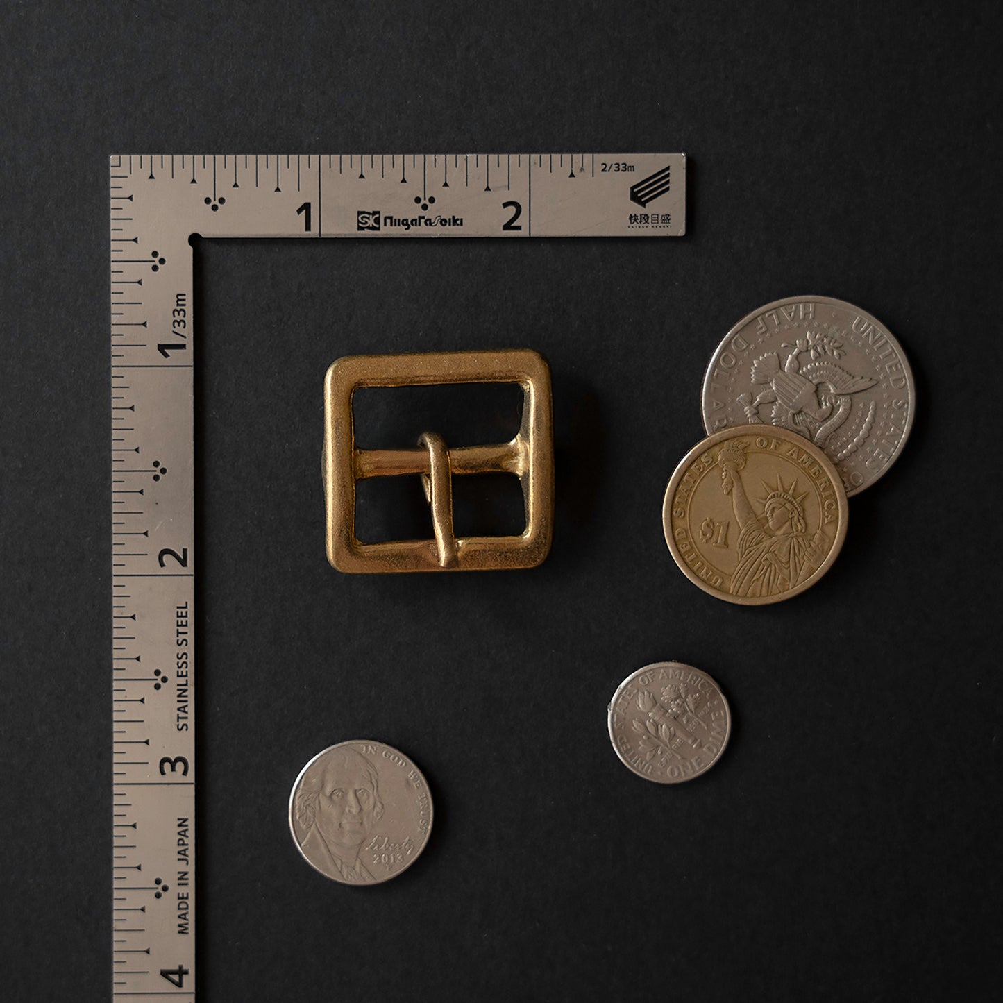 Belt Buckle B7: Solids Cast Brass