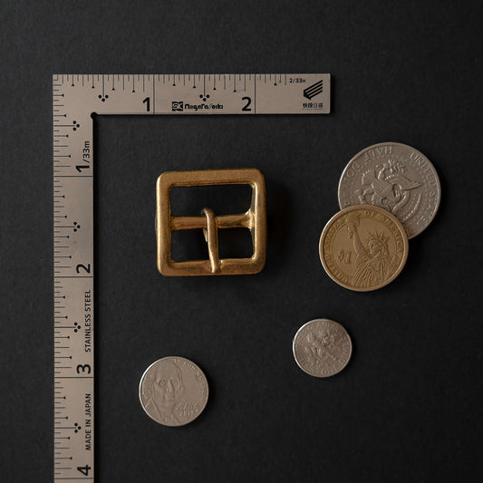Belt Buckle B7: Solids Cast Brass