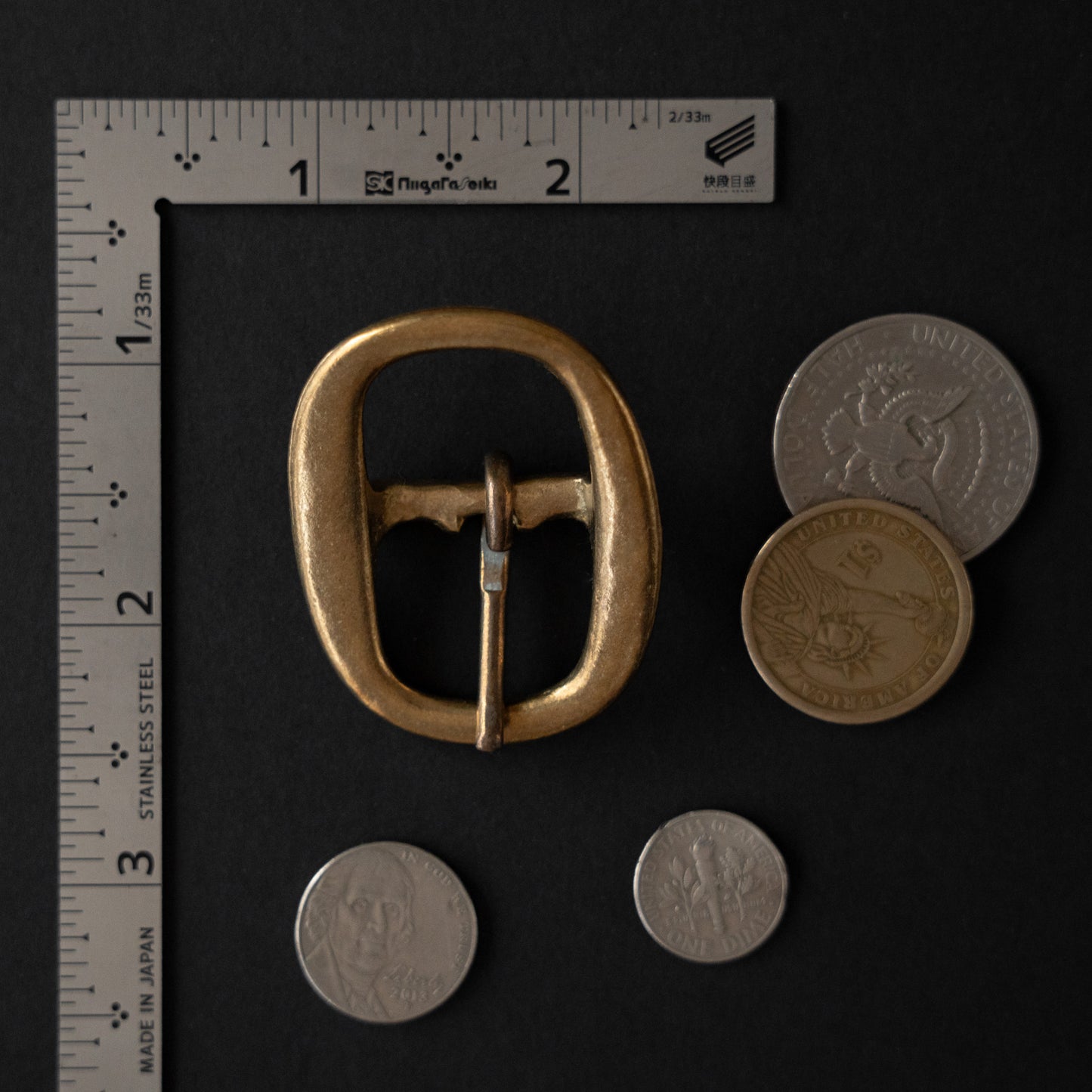 Belt Buckle B5: Solids Cast Brass